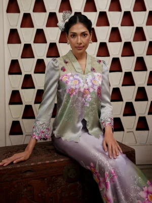 Batik Orchid In Kebaya Lace
